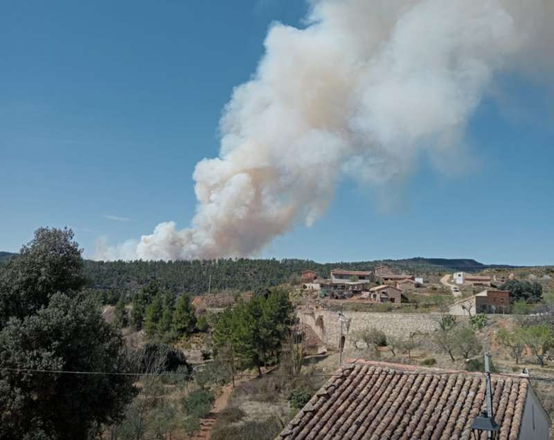 Inicio del incendio. Manolo CebrÃ¡n