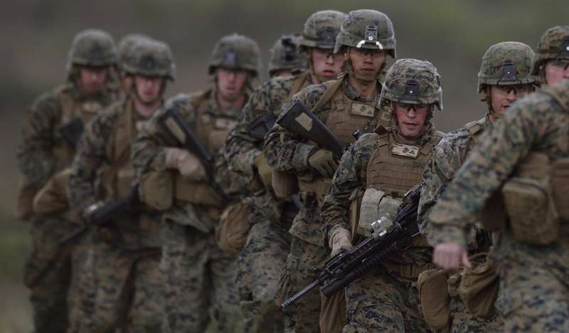 Marines estadounidenses durante un ejercicio militar. EFE/Vassil Donev/Archivo
