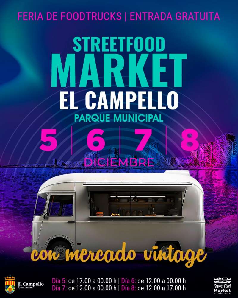 Cartel de El Campello Street Food Market 2024.  EPDA