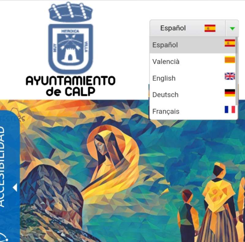 Desplegable de selecció d