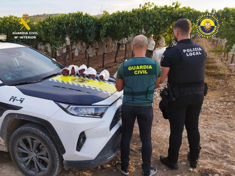 La Guardia Civil, en la intervencin.  EFE
