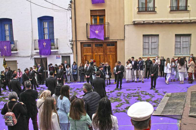 Un acte de la Setmana Santa Saguntina en una imatge d