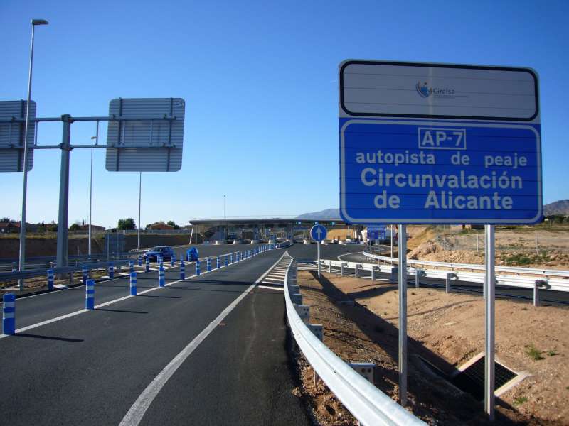 AP-7 de circunvalaciÃ³n de Alicante. /EPDA