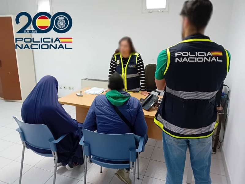 Imagen de la pareja detenida facilitada por la Polica Nacional.
