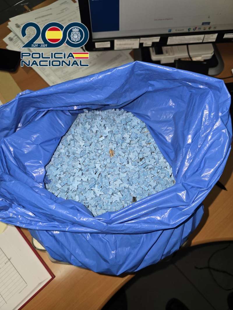 Pastillas de xtasis intervenidas, en una imagen de la Polica Nacional.
