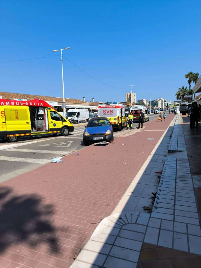Foto facilitada por fuentes municipales del atropello en Xbia

