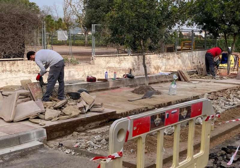 Les obres de la passarelÂ·la. / EPDA