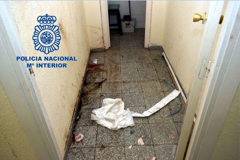 Foto del lugar del crimen. /Policía Nacional