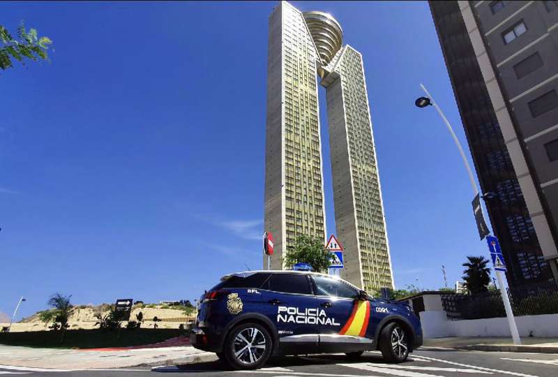 Vista de la polica nacional en Benidorm. EPDA