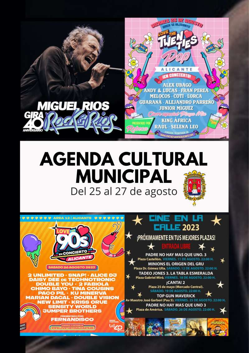 Cartel de la Agenda Cultural Municipal de Alicante. EPDA
