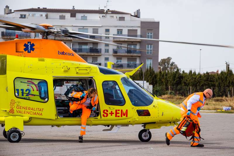 Imagen de un helicóptero medicalizado de la Generalitat. (EPDA