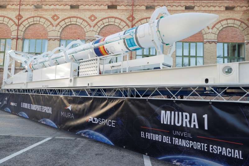 Vista del cohete MIURA 1. EFE/ Emilio Naranjo/Archivo
