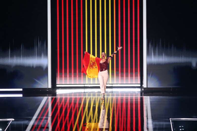 La representante española en Eurovisión, Blanca Paloma, anoche en el festival. EFE/EPA/ADAM VAUGHAN
